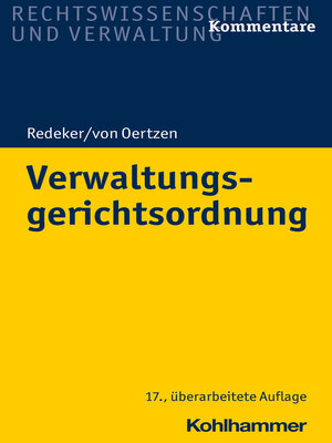 cover image of Verwaltungsgerichtsordnung